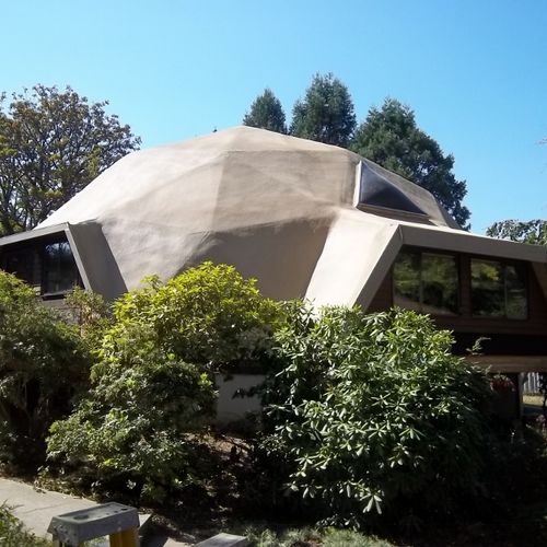 This geodesic dome home had significant leaks that