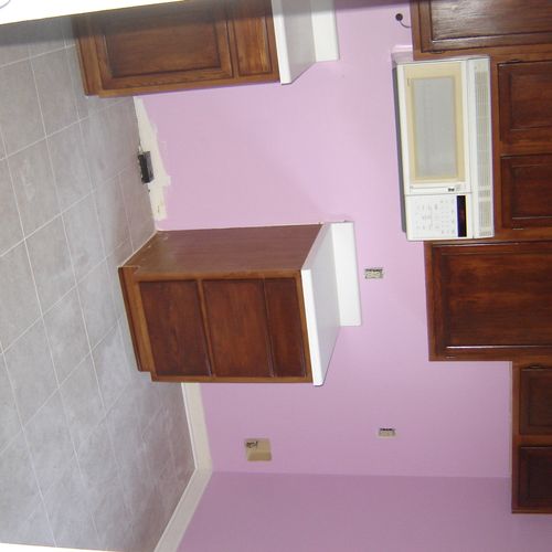 Completed kitchen, included cabinet refinishing, n