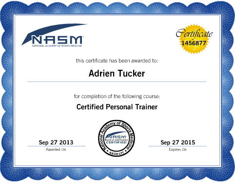NASM Personal Trainer Certification