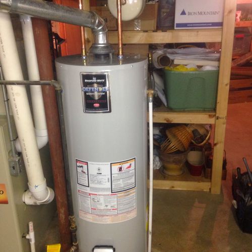 Bradford White Water Heater with expansion tank in