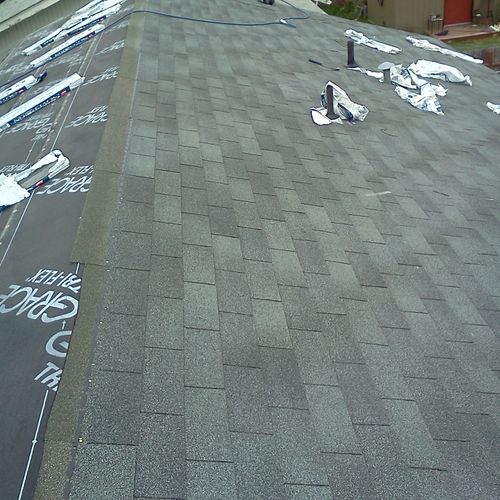 After picture of 1200 sq.ft asphalt roof shingling
