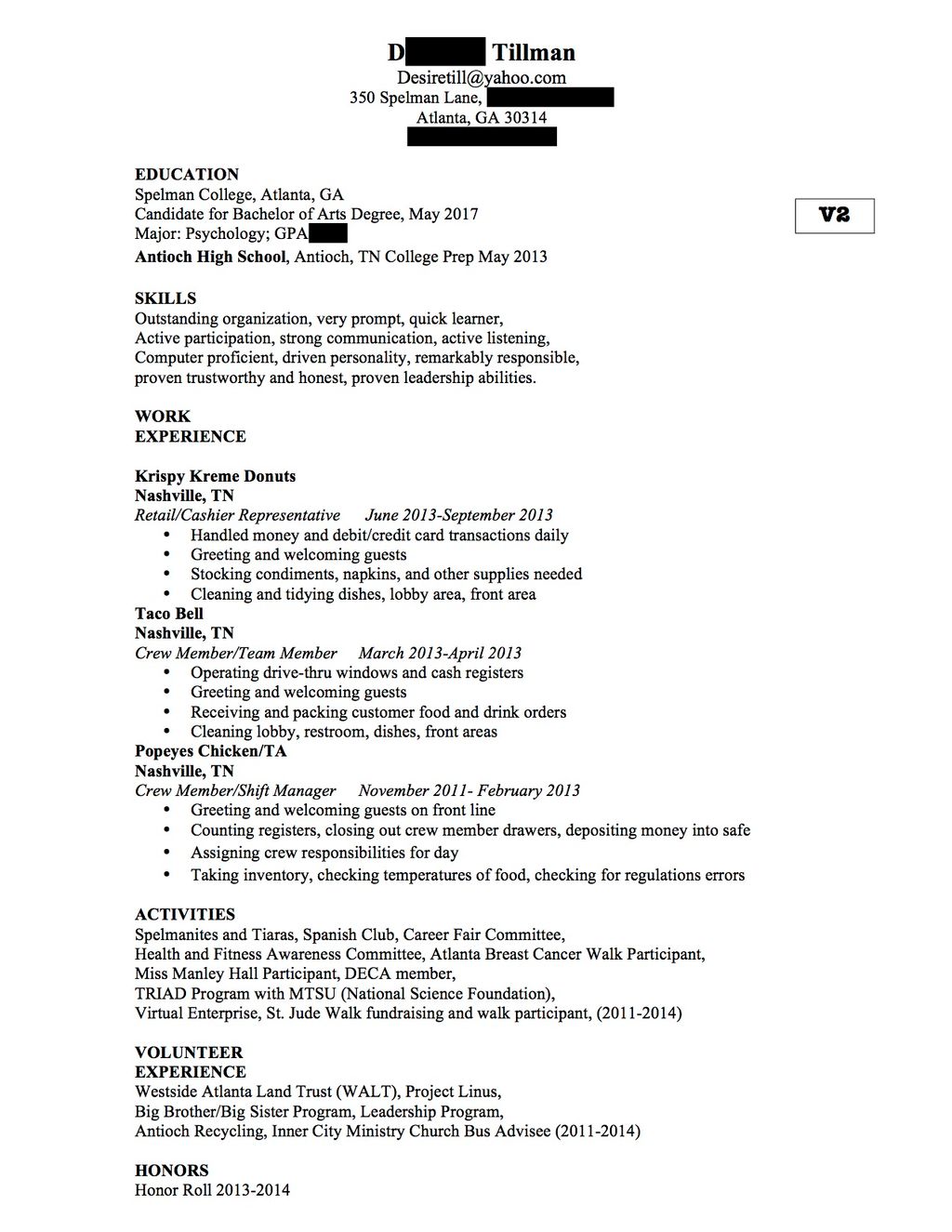 Here is version 2, we had an additional notes sess