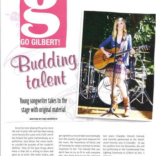 Anna Collins was featured in gogilbert magazine an