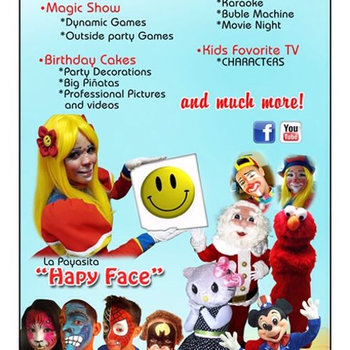 Services Happy Face Entertainment Offers