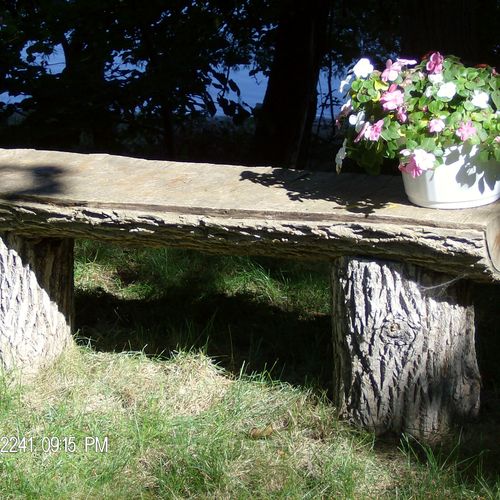 This is a log bench I made in 2005.