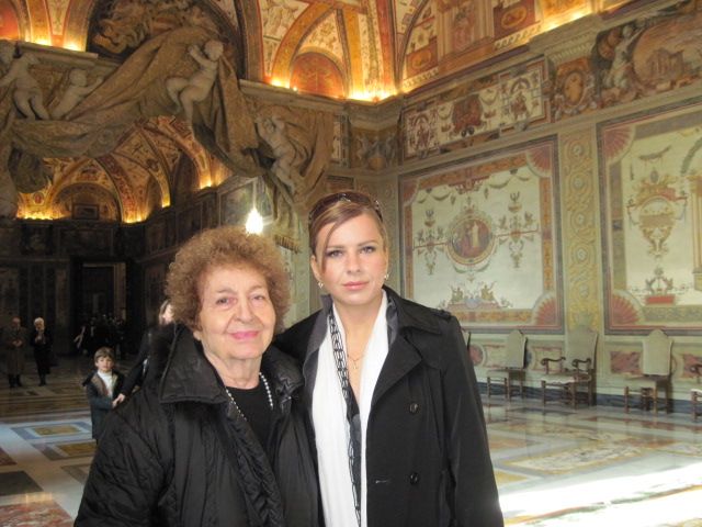 Livia after an invitation only service in the Vati
