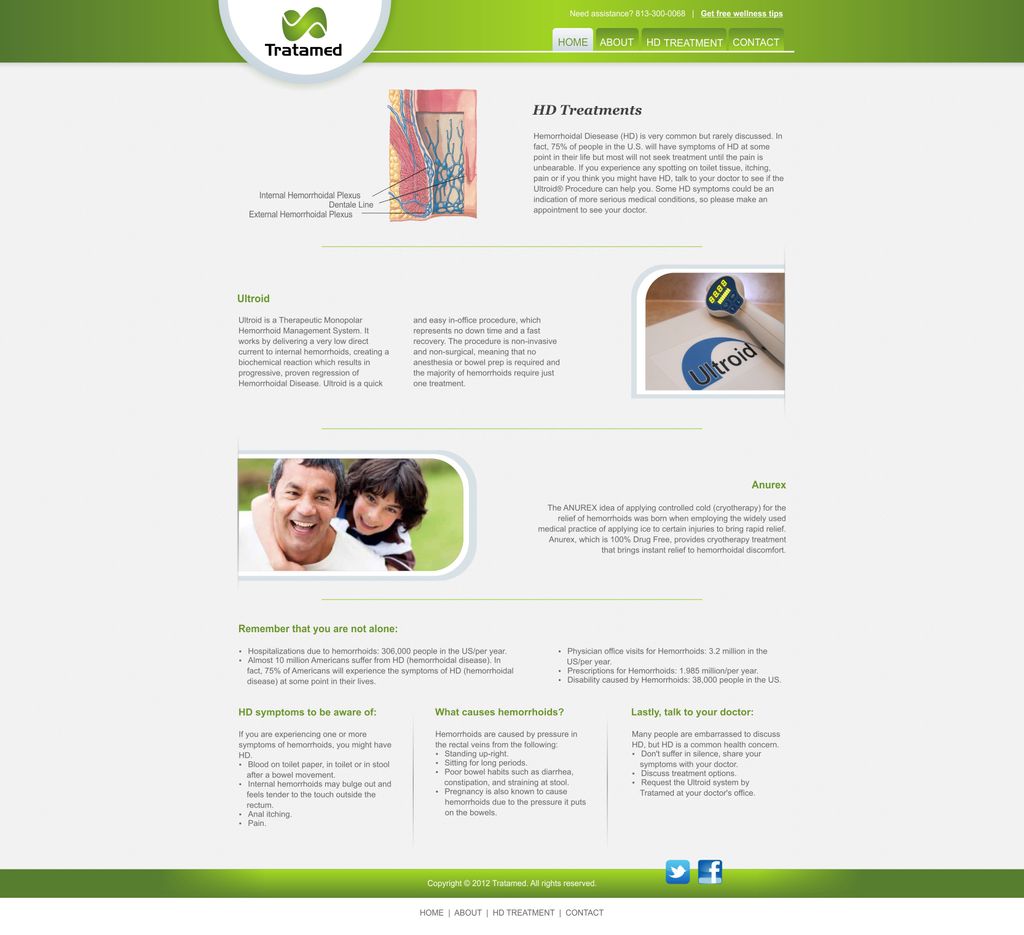 Sample of my website content page.