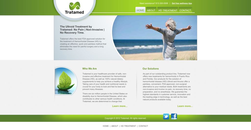 Sample of my website content page.