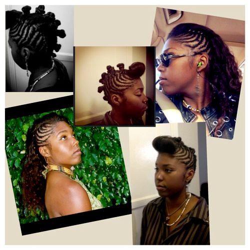 Photo shoot; braids and twist out