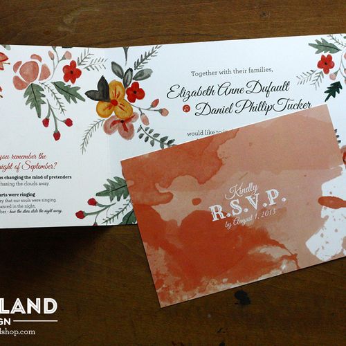Hand-painted Wedding Invitation Design