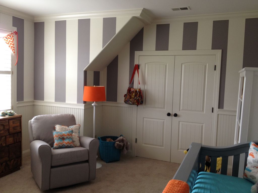 A nursery we painted and striped in Hernando.