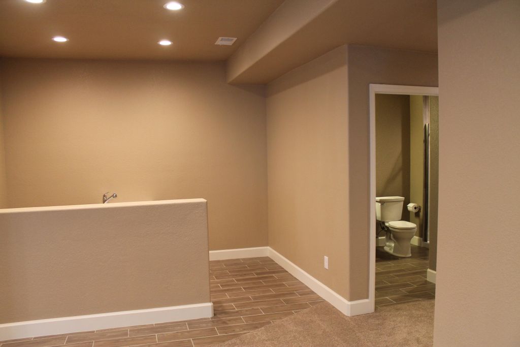 Basement finish wood look floor tiles