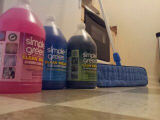 We use ECO-friendly cleaning products.  Simple Gre