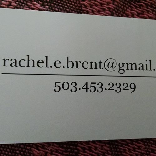 My current business card- back.