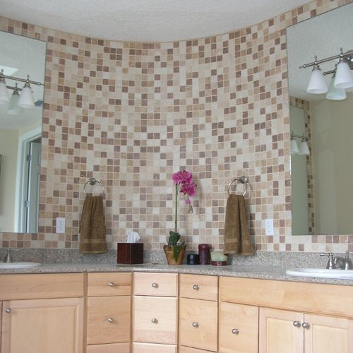 New Bathroom remodel:
-wall tiles
-mirrors
-light 