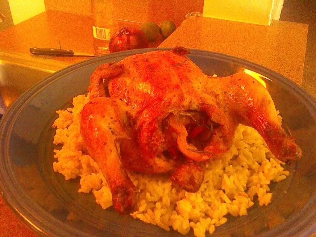 Rosemary/Lemon Cornish Hen, Saffron Rice