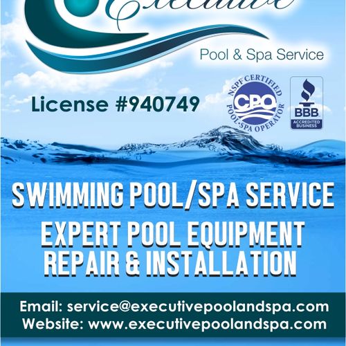 Executive Pool and Spa Service offers high quality