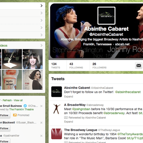 Twitter Redesign for "Absinthe Cabaret" Just like 