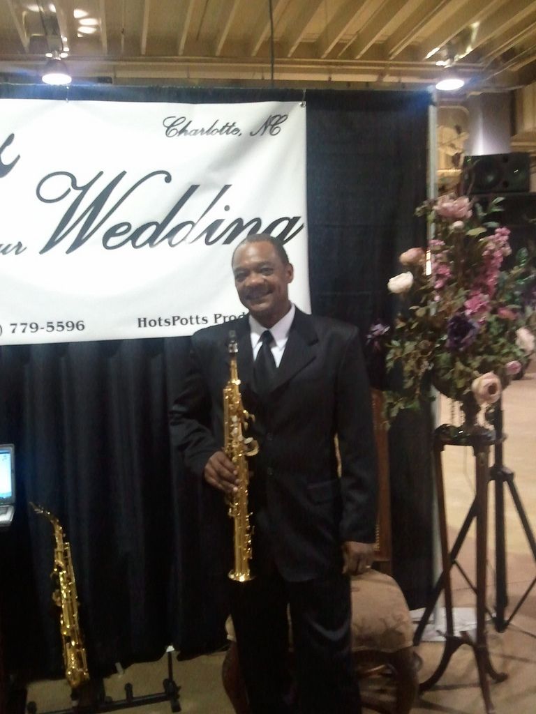 Gary Potts aka Saxxy G performing at Wedding Festi