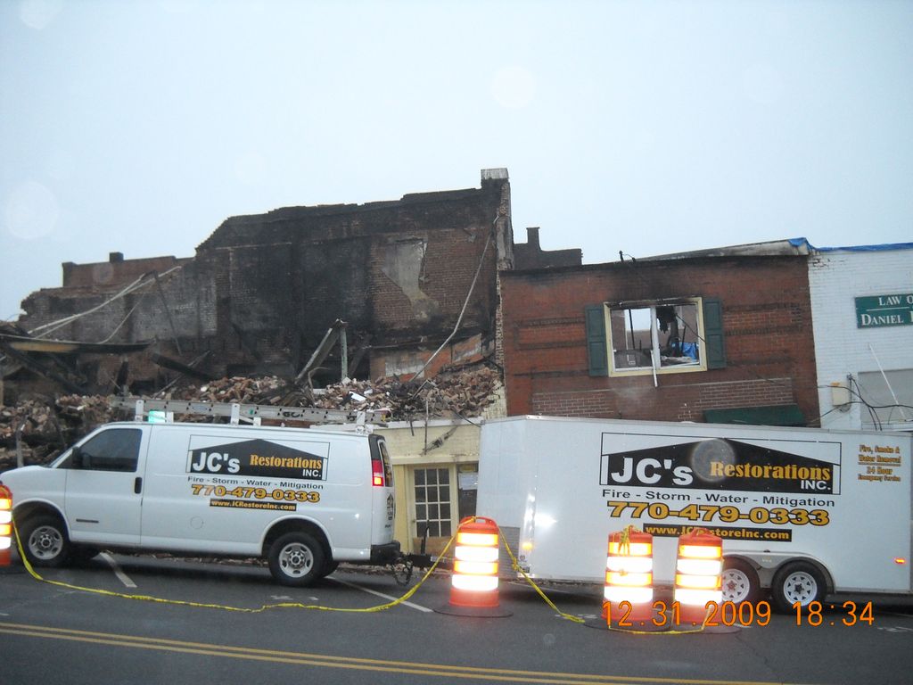 Fire Damage, and Drying to several commercial prop