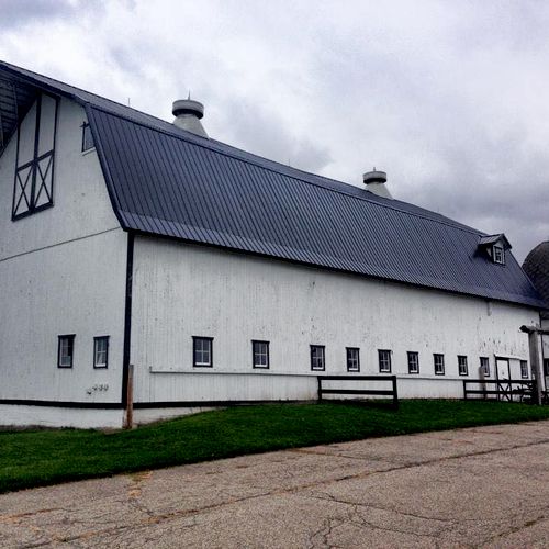The new black metal roof really brought this barn 