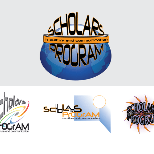 Logo with concept developments: Scholors Program, 