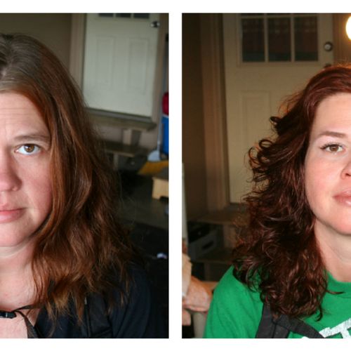 This is my BFF Tonya Kyser. Before and after. Hair