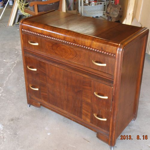 1940's dresser stripped rebuilt and finished.  All