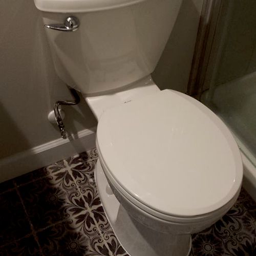 New toilet installation in Raleigh, NC.