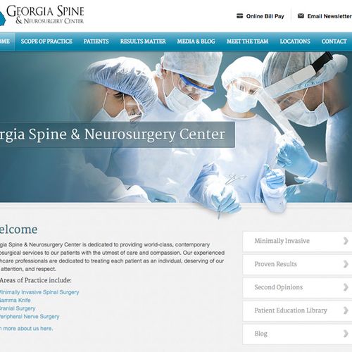 Georgia Spine Website by Southern Web Group