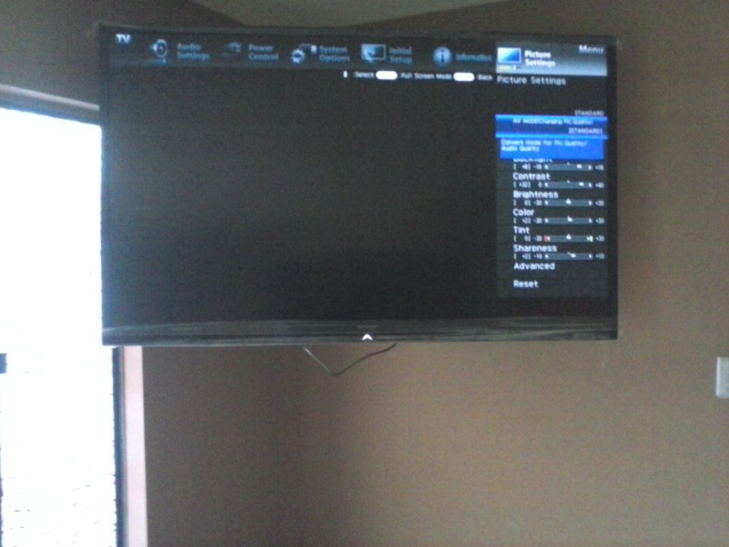 AFTER 72inch wall mount no wires visible.