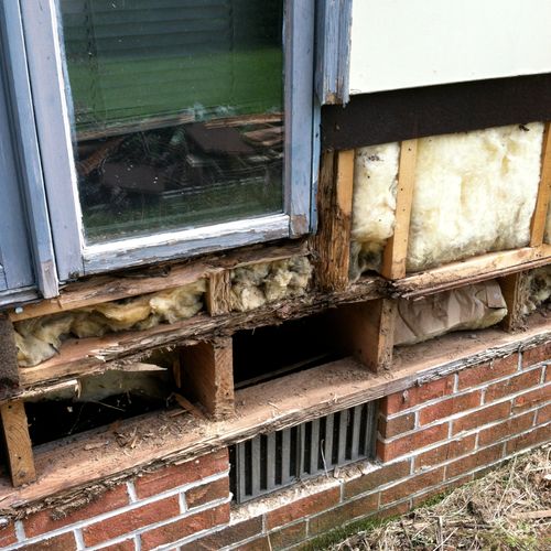 wood rot at clients home