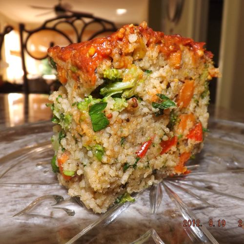 Moroccan meat-less vegetable loaf
