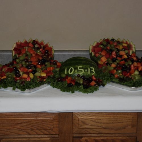 Large Mixed Fruit Platter for wedding reception.