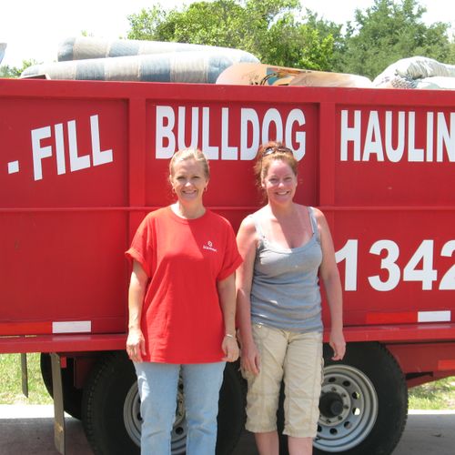 The Bulldog Gals on another property cleanup.
