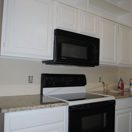 cabinets , paint , installation