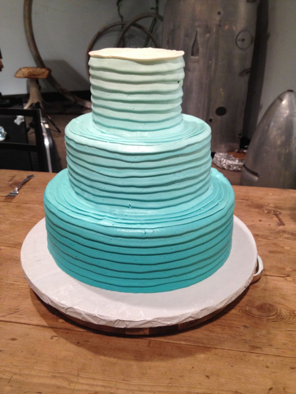 Ombre wedding cake