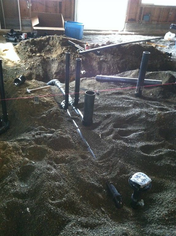 Remodel of an older home. Removed old plumbing, ad