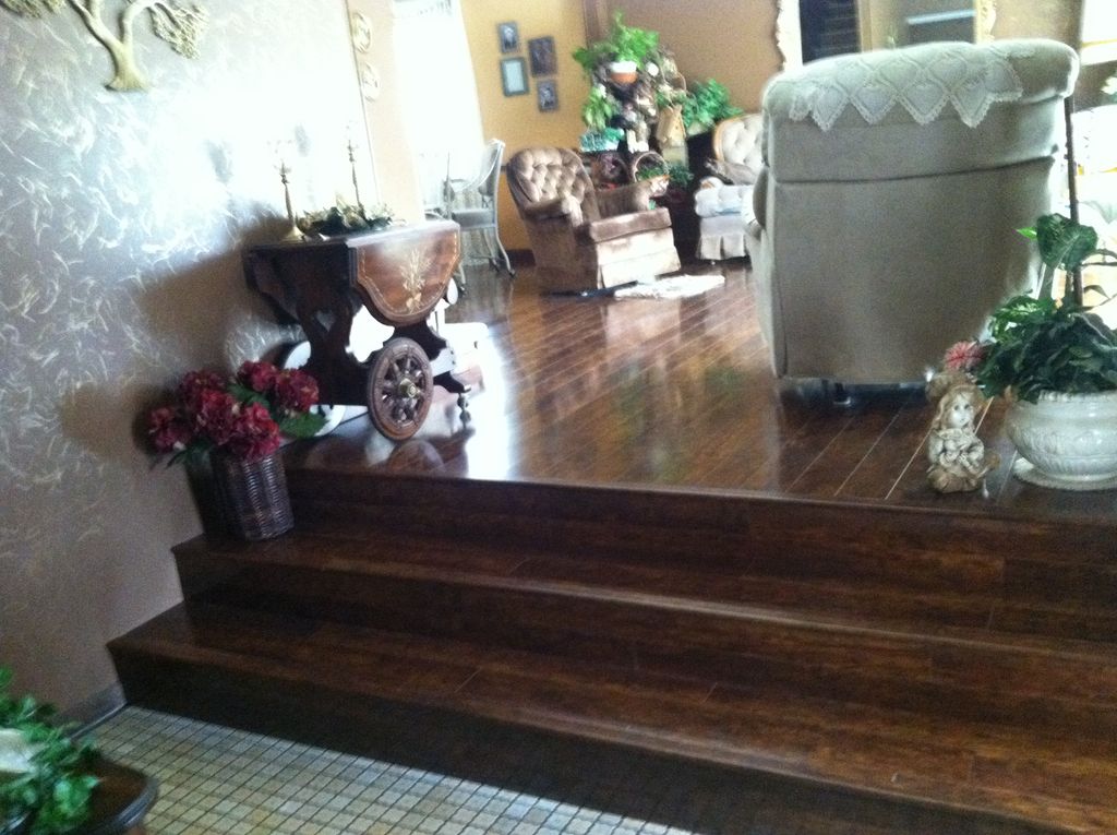 Laminate flooring/Custom Stair and rail