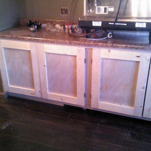 custom built cabinets for a deli