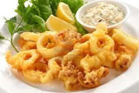Italian Calamari Appetizer!  Served on a bed of fr
