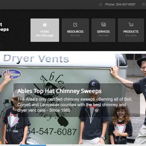 Ables Top Hat Chimney Sweeps website