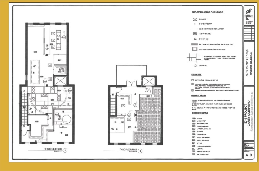 Ceiling Plan for Row House Project