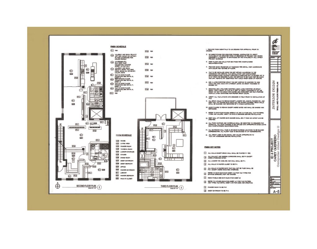 Finish Plan for Row House Project