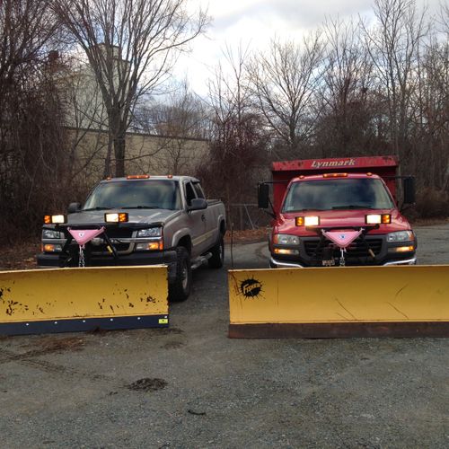 Getting two of your trucks prepared for the storm!