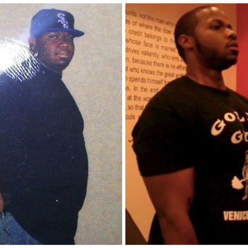 client Kevin T. Lost over 90 pounds.