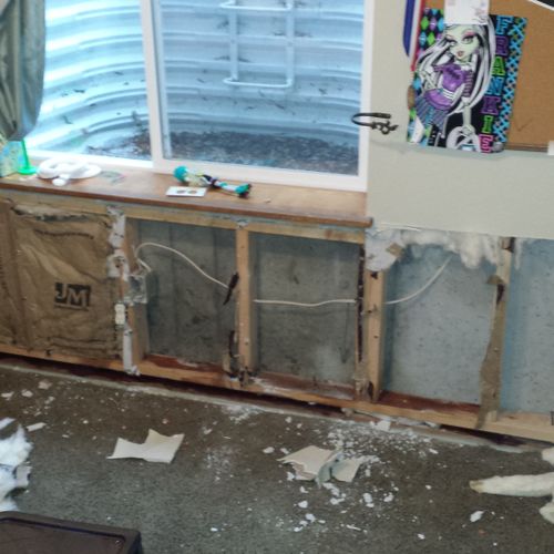 This is the before picture of a mold mitigation pr