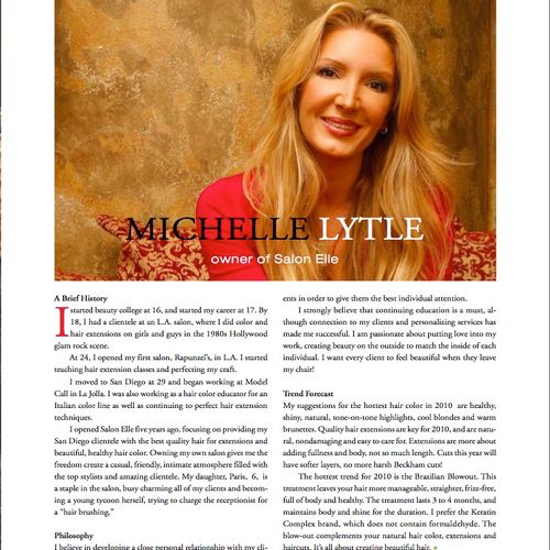 Michelle Lytle owner of the Salon Elle in downtown