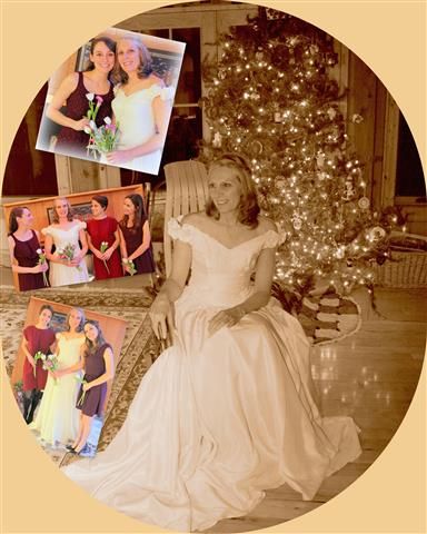 Bride & daughters collage