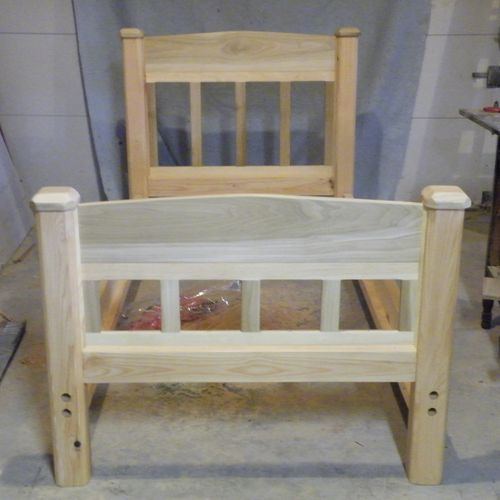 Twin bed made from Pine and Popular.